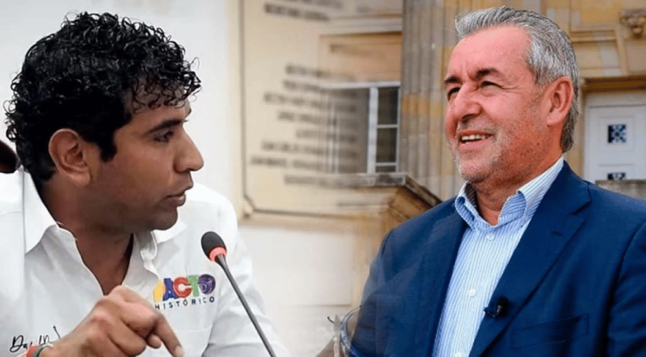 Zona Cero El congresista David Racero y el director del Sena, Jorge Londoño.