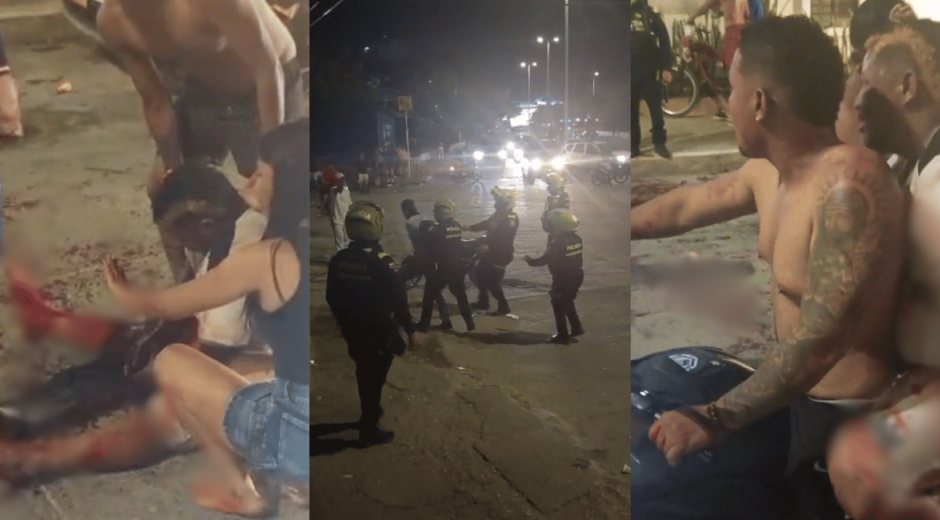 Cortesía Fuerte pelea en El Rodadero termina con varios heridos: un policía fue agredido