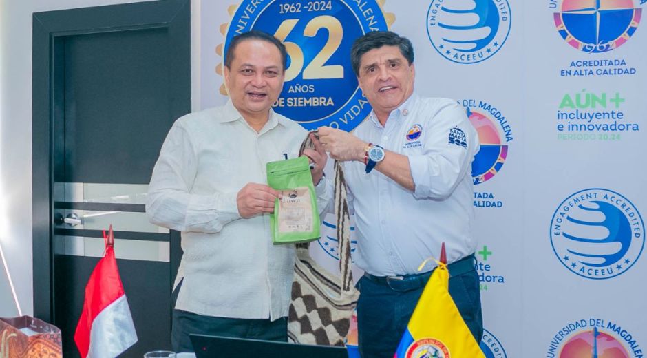 Cortesía Visita diplomática en la Unimagdalena.