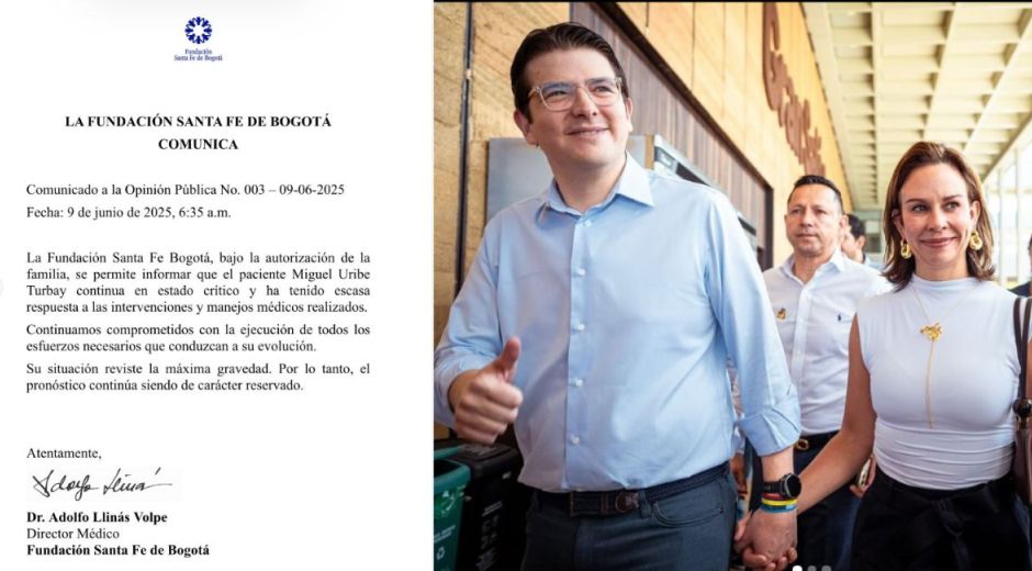 Último parte médico de Miguel Uribe.