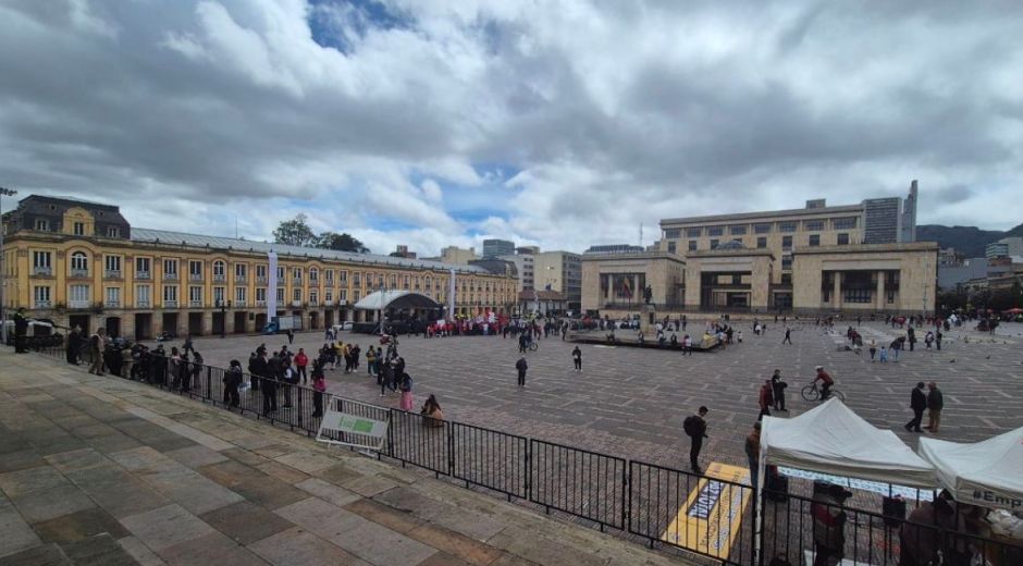 Plaza Bolívar este lunes.