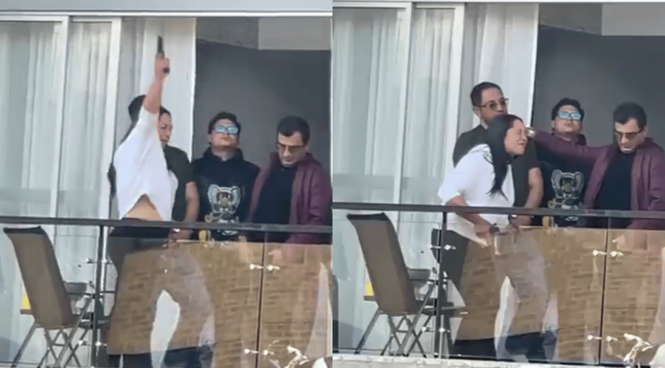 Cortesía ¡En video! Mujer dispara al aire desde su balcón en Bogotá; la Policía no pudo intervenir