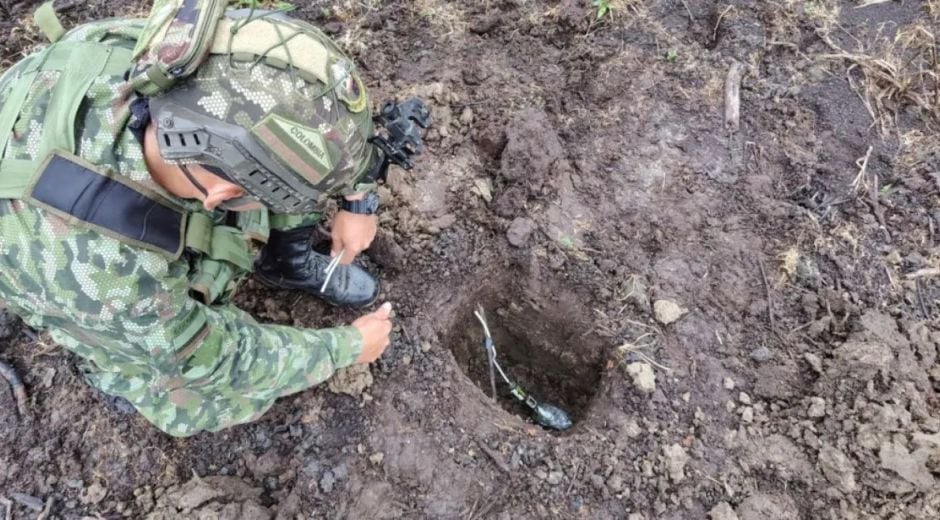 Cortesía Ejército frustró atentado con explosivos en Nariño