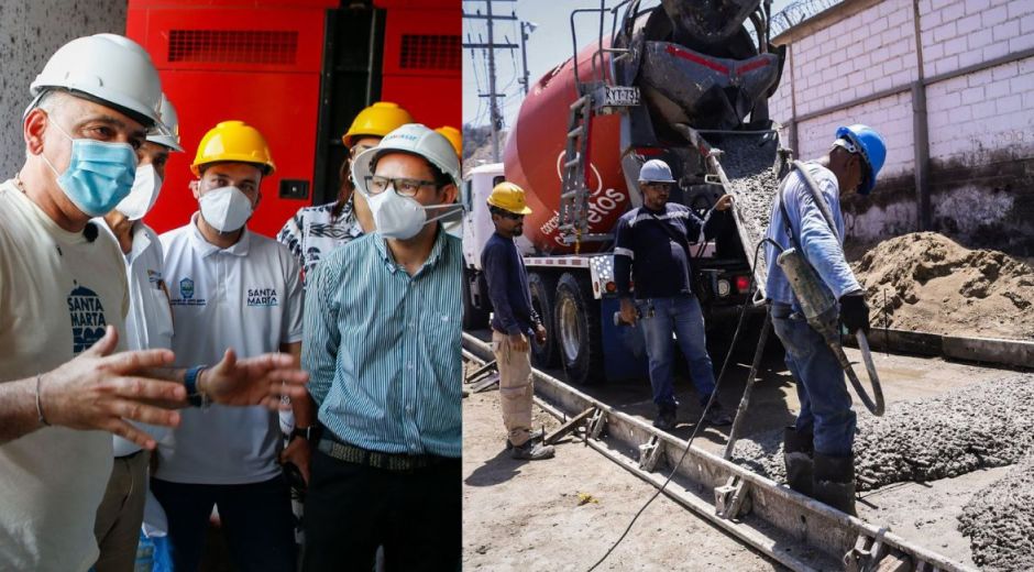 Obras de saneamiento y acueducto.