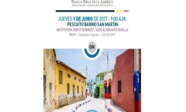 Foto: Tarjeta de invitación de Tras la Perla de la América. Mañana inauguran la transformación estructural de la institución educativa John F. Kennedy de Pescaíto en Santa Marta.