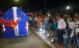 Alcaldía Santa Marta Durante el evento fue realizada una muestra de cómo funcionan los contenedores.