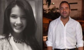 La comunicadora Luz Milagros Meneses Maestre y Andrés Miguel Pérez Smith, hijo del exgobernador de La Guajira. 