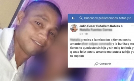 Mensaje publicado por el hombre suicida.