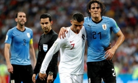 Cristiano Ronaldo y Edison Cavani.