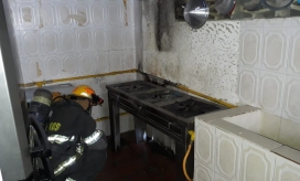 El incendio fue generado al parecer por una falla en la línea de transporte de gas natural.