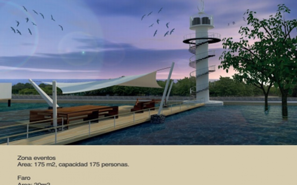 Oficina de Turismo del Departamento. A su vez una de las plataformas tendrá un espacio para realizar eventos.