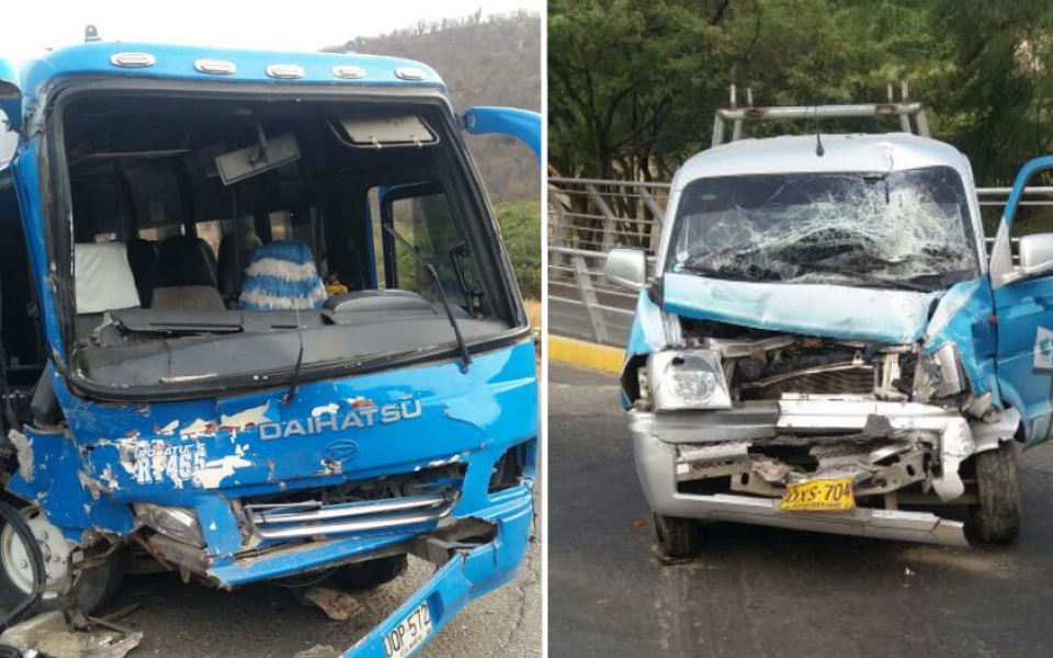 Cortesía. Así quedaron los dos carros involucrados en el accidente del Ziruma.