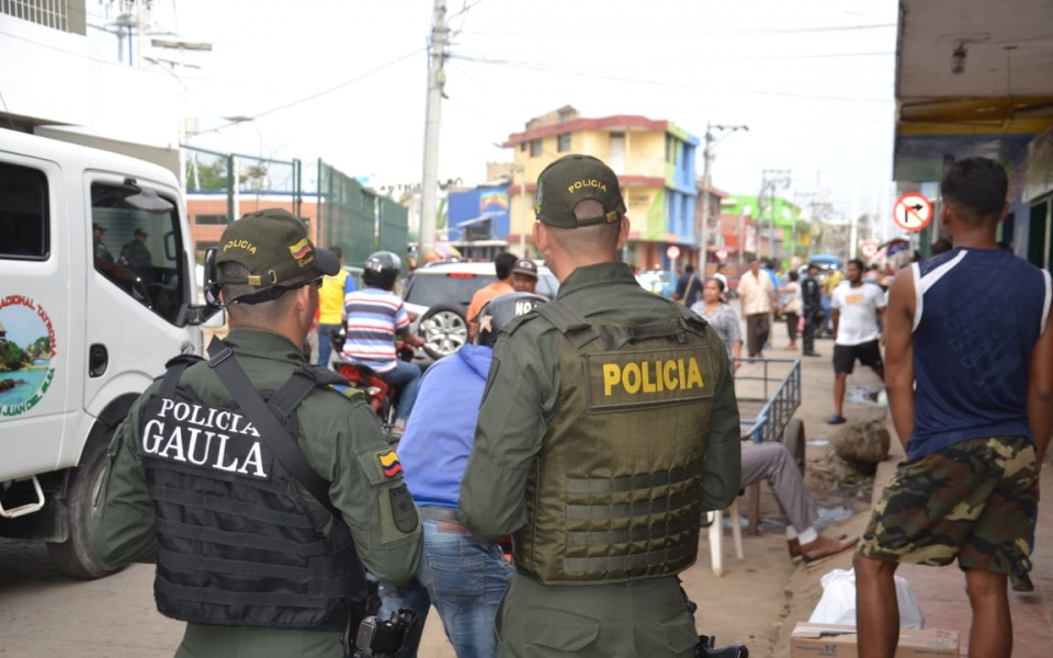 Jornada de seguridad en el Mercado de Santa Marta. 