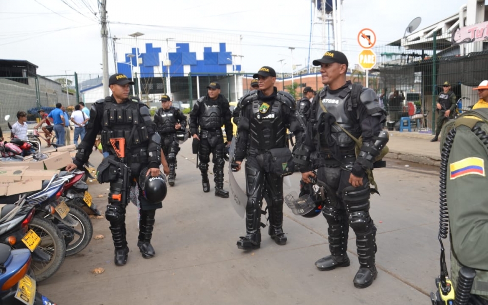 El Esmad estuvo presente en la jornada. 