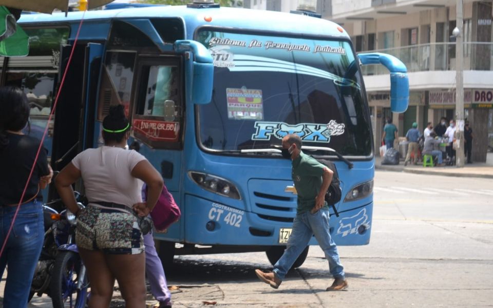 Así transcurrió el paro de buses en Santa Marta. Oscar Mejía- Seguimiento.co